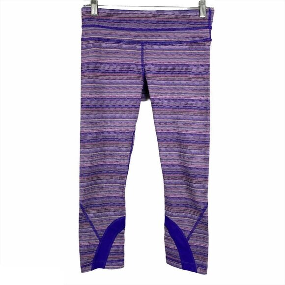 Lululemon Inspire Crop‎ Leggings Space Dye Twist Ir - Picture 1 of 5